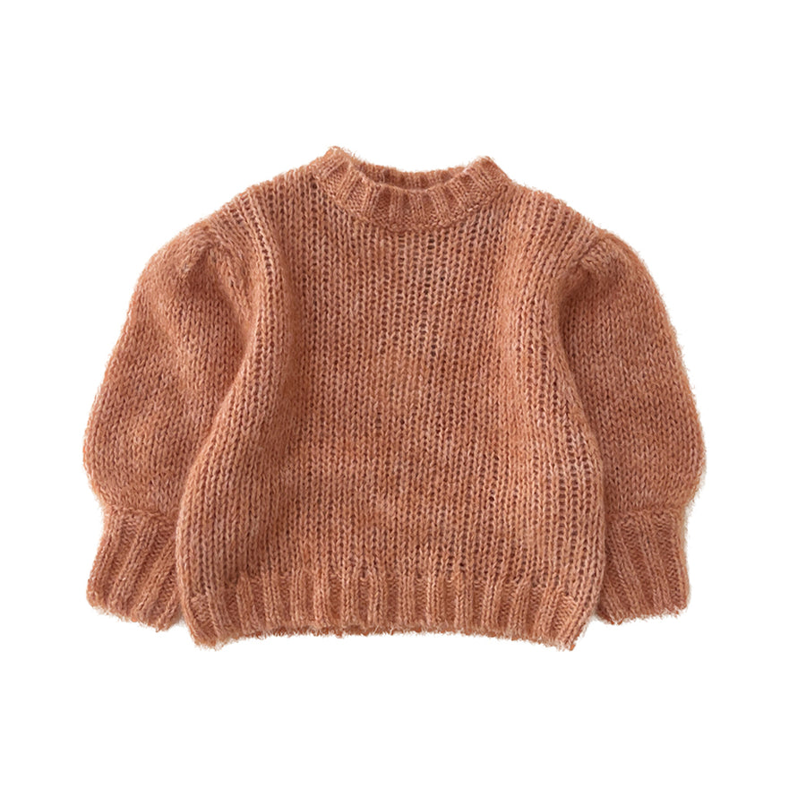 Long Live The Queen :: Knitted Puffed Sweater Peach