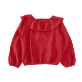 Long Live The Queen :: Blouse With Volant Old Red