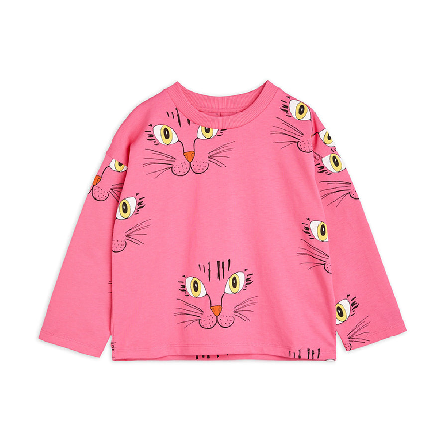 Mini Rodini :: Cat Face Aop Ls Tee