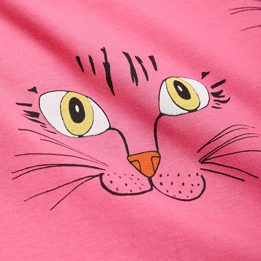 Mini Rodini :: Cat Face Aop Ls Tee
