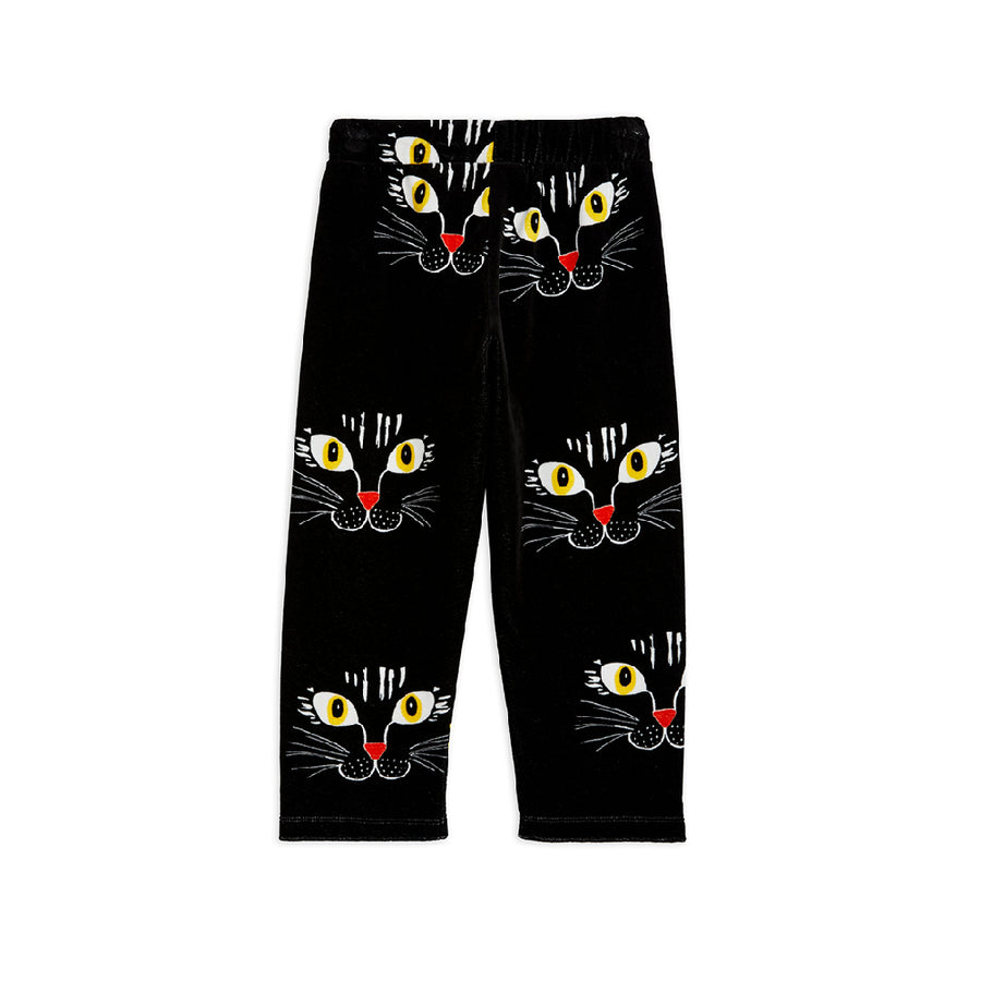 Mini Rodini :: Cat Face Aop Velour Trousers