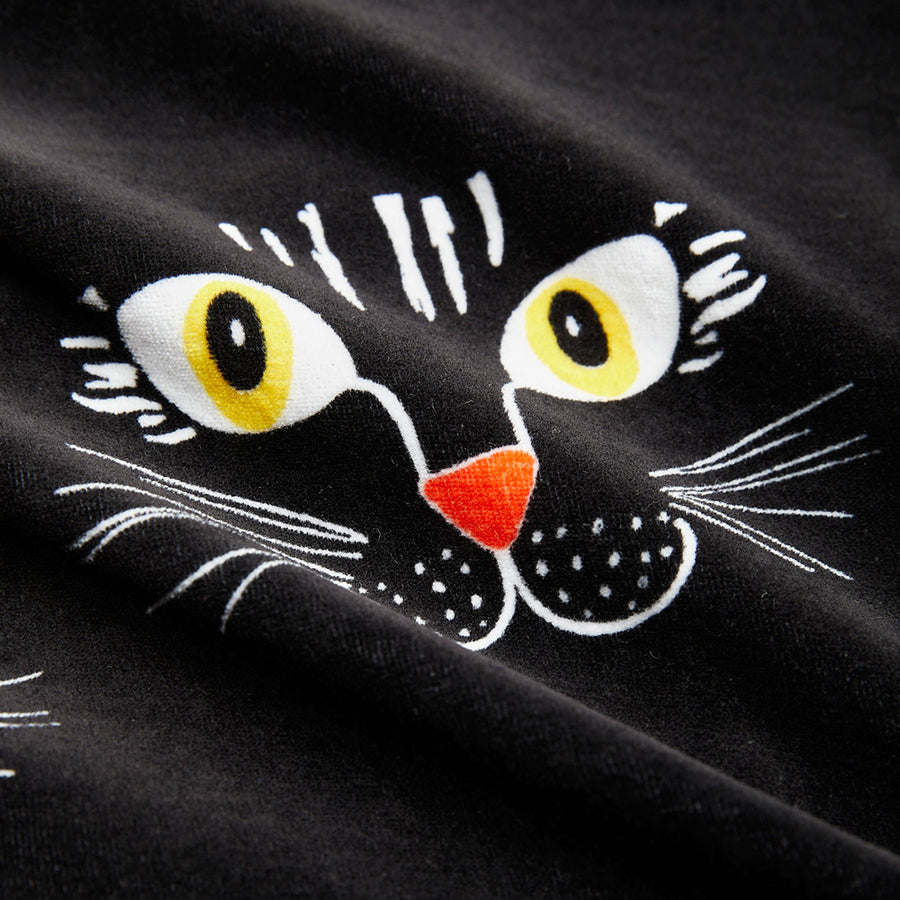 Mini Rodini :: Cat Face Aop Velour Trousers