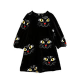 Mini Rodini :: Cat Face Aop Velour Dress