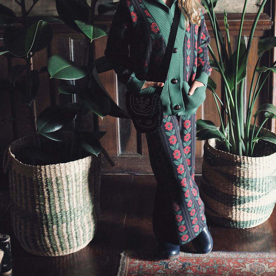 Bonjour Diary :: Red Flower Pants