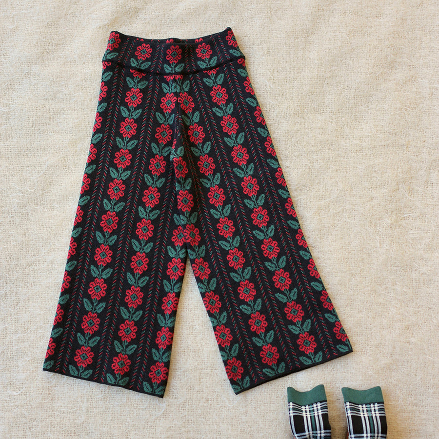 Bonjour Diary :: Red Flower Pants