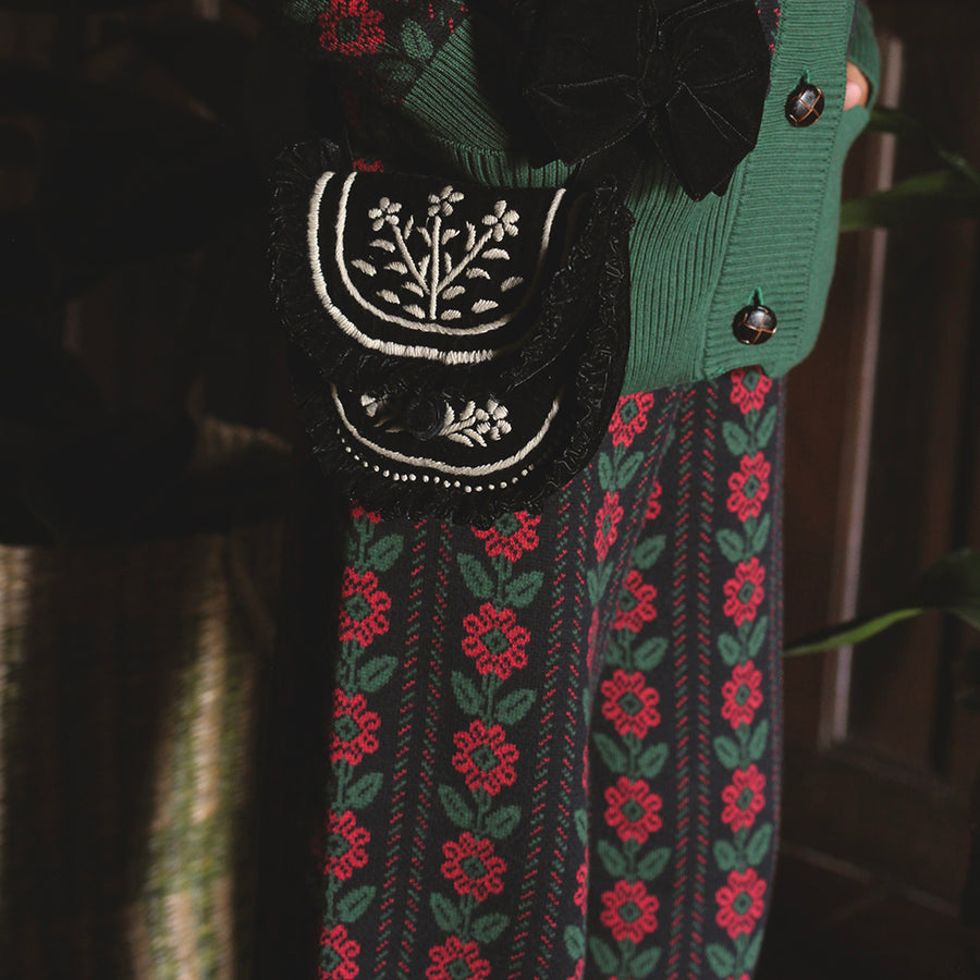 Bonjour Diary :: Red Flower Pants