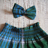 Bonjour Diary :: Pleated Skirt With Hair Clip Lungi Check