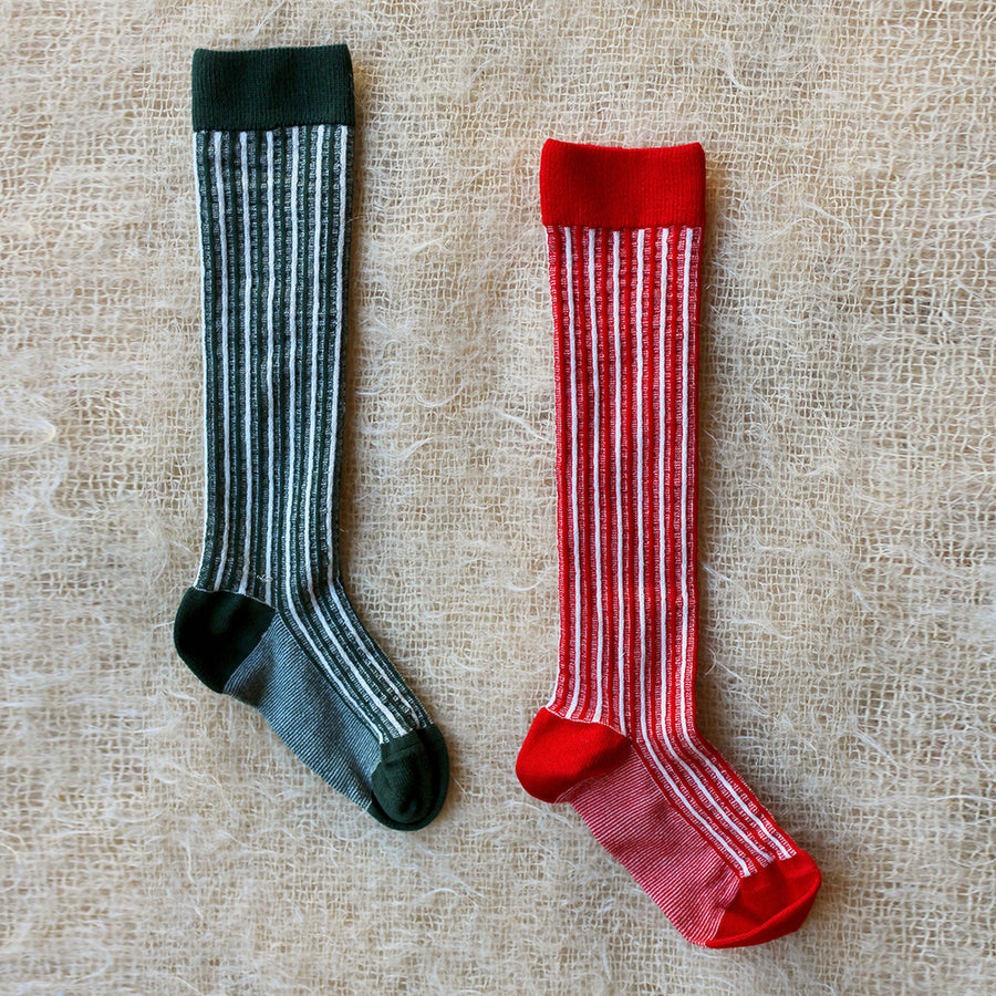 Bonjour Diary :: Stripes Socks Red