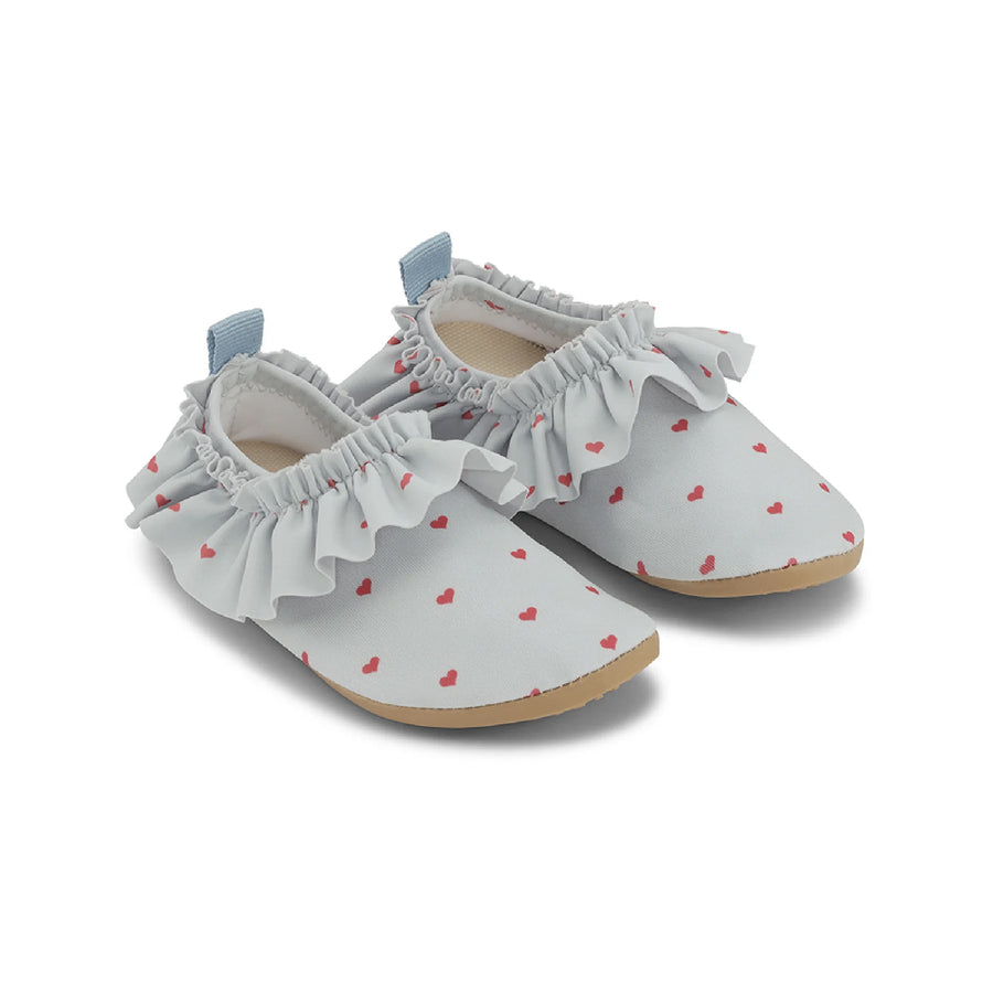 Konges Sloejd :: Twinkle Frill Swim Shoes Du Coeur Glacier