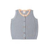 Knit Planet :: Shell Collar Vest Light Blue