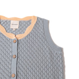 Knit Planet :: Shell Collar Vest Light Blue