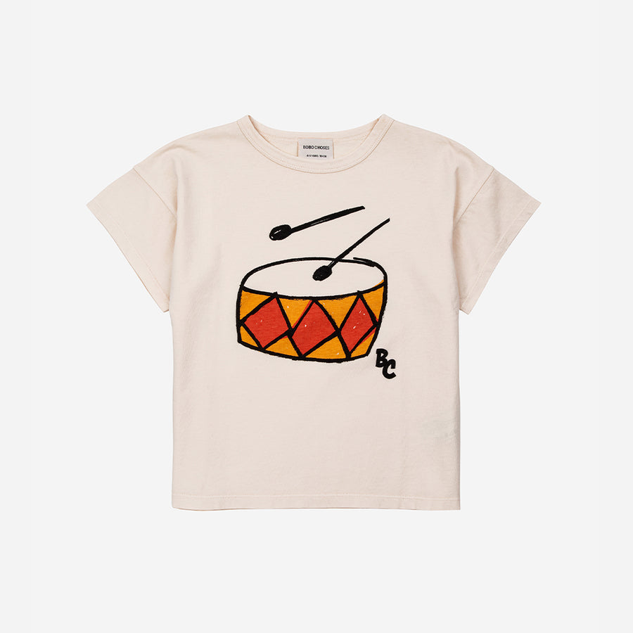 Bobo Choses :: Play The Drum T-Shirt Offwhite
