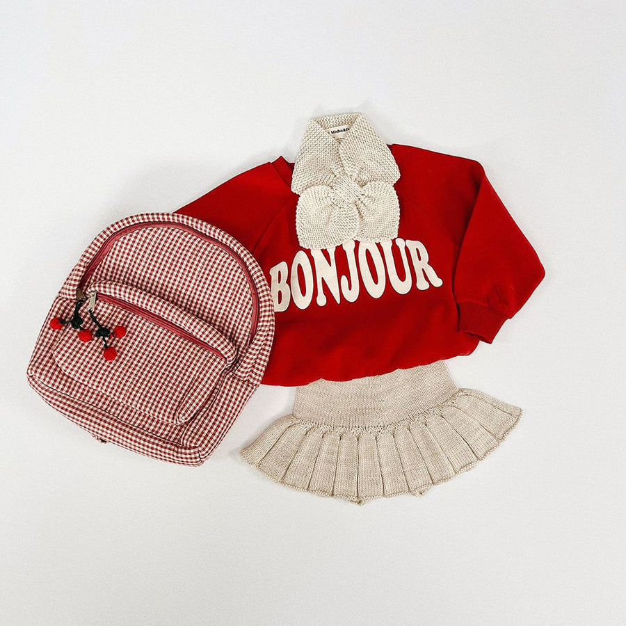 Emile Et Ida :: Organic Cotton Sweatshirt Red