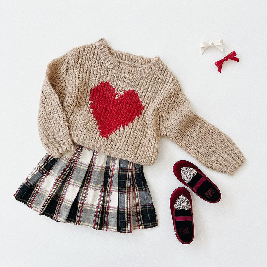 Long Live The Queen :: Sweater With Heart Beige