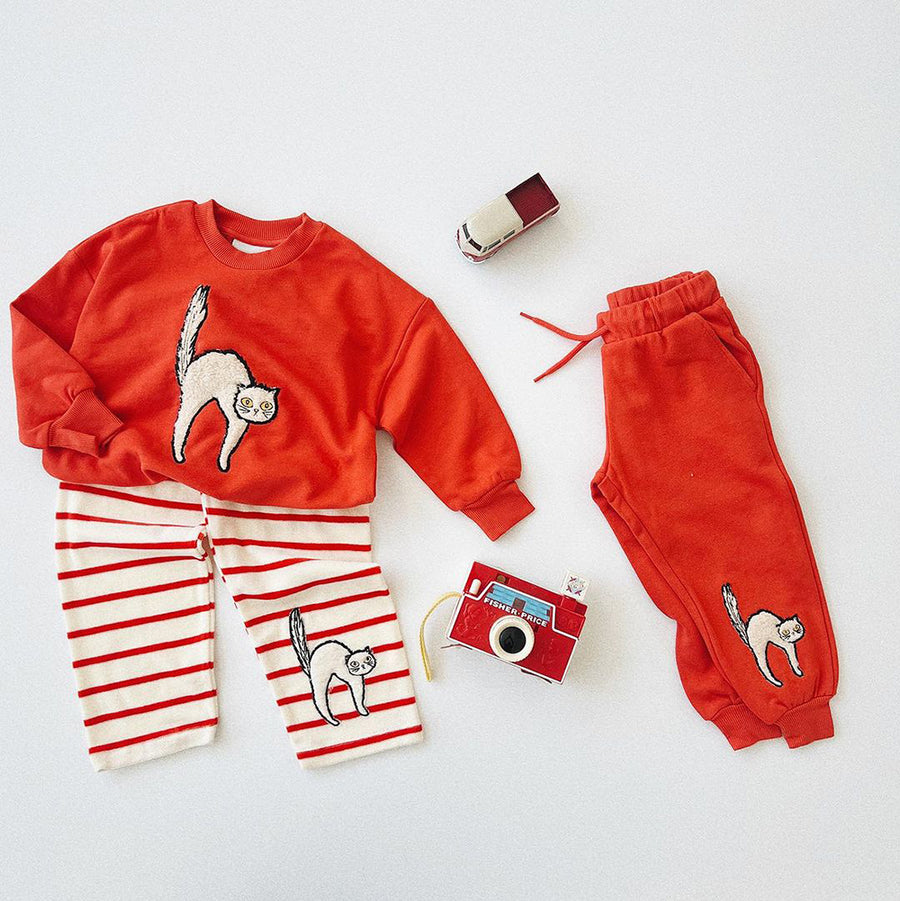 Mini Rodini :: Angry Cat Application Sweatshirt