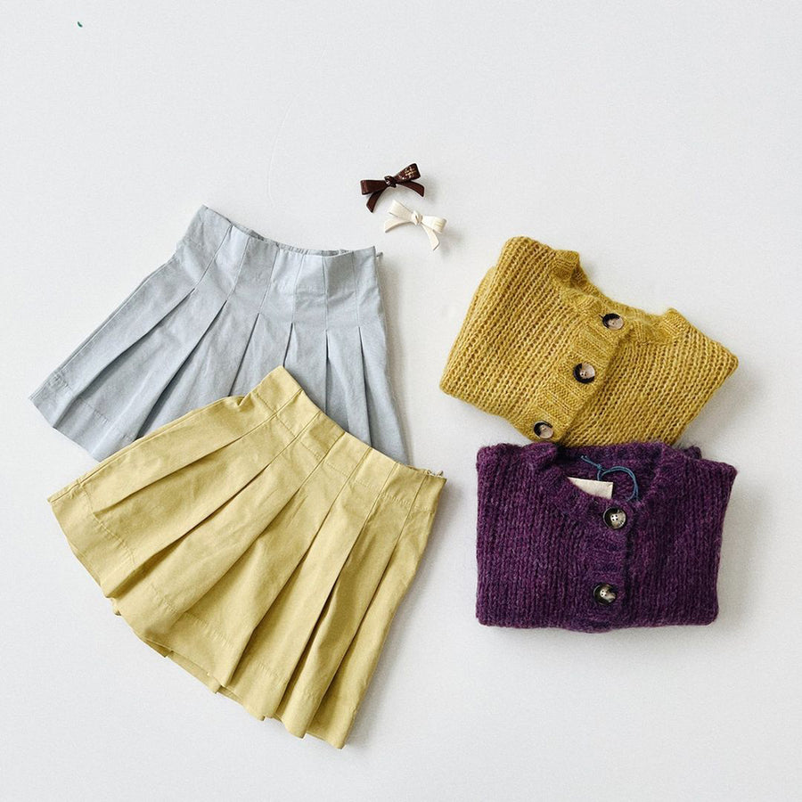 Long Live The Queen :: Pleated Skirt Pale Blue