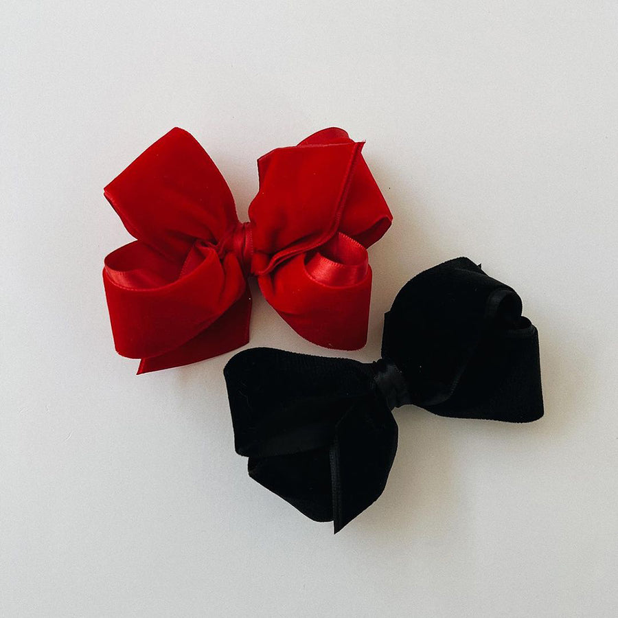 Wee Ones :: Small Classic Velvet Bow Black