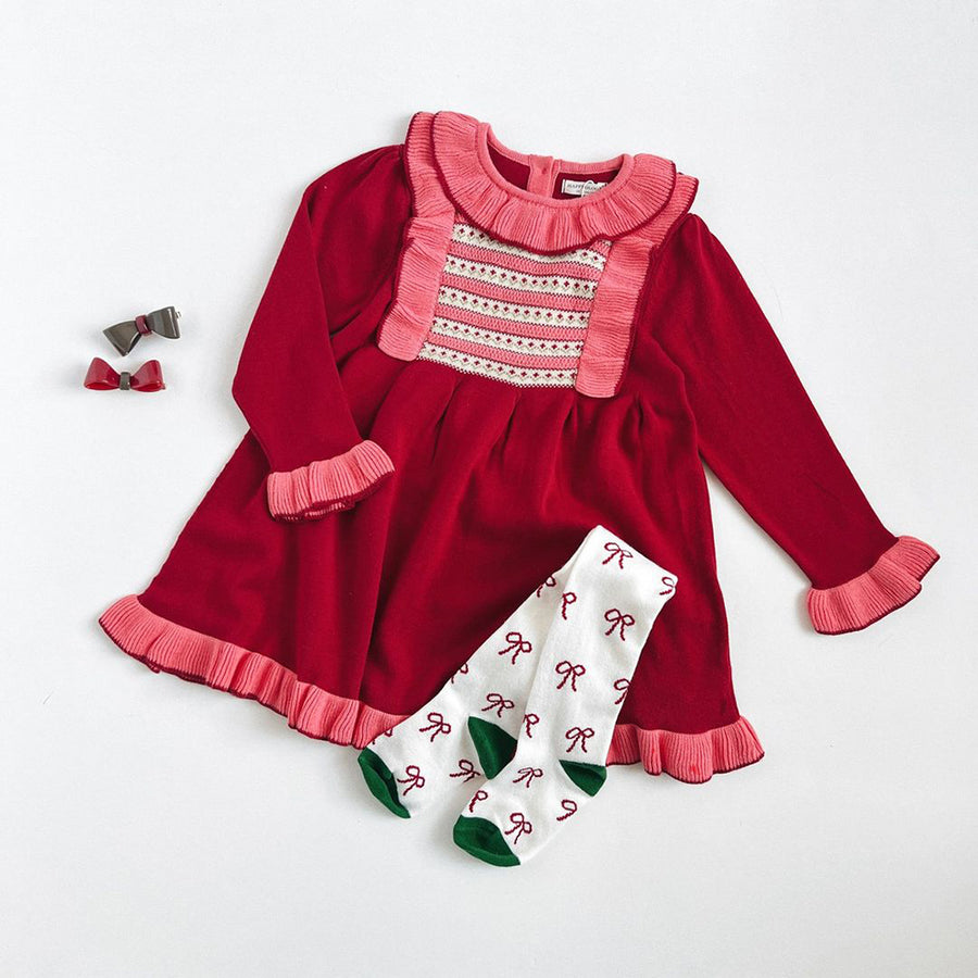 Little Stocking Co :: Bow Knit Tights