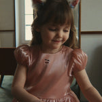 Konges Sloejd Fia Dress GRS Silver Pink - shimmer party dress on model