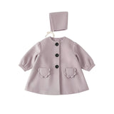 Mes Kids Des Fleurs :: Lantern Sleeve Coat Peach