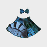 Bonjour Diary -  Pleated Skirt With Hair Clip Lungi Check