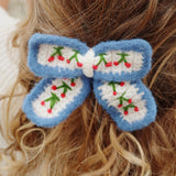 Konges Sloejd :: Cherry Crochet Bow Clip