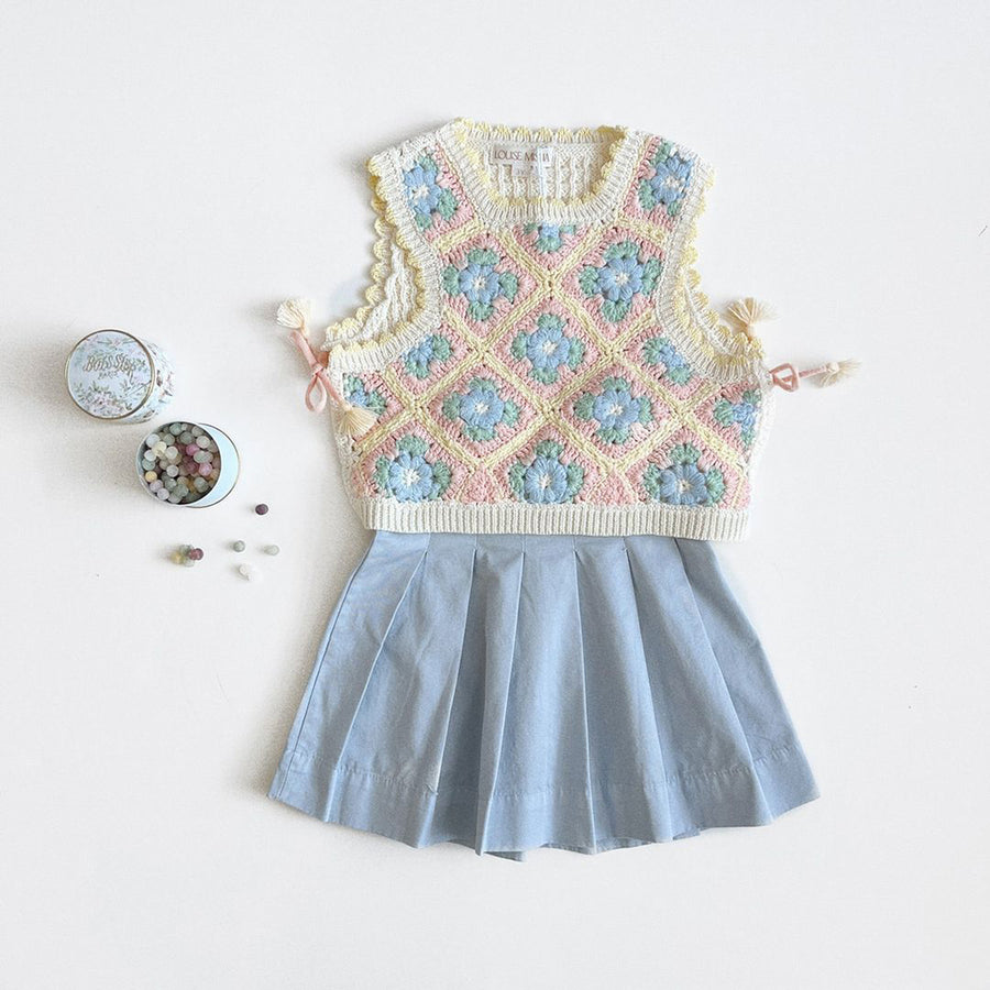 Long Live The Queen Pleated Skirt Pale Blue The Front Shop