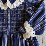 Bonjour Diary :: Long Tunique Jacquard Blue Mattress Stripe