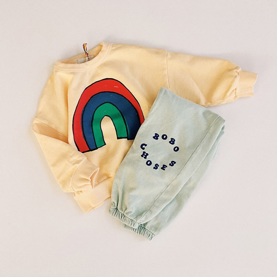 Bobo Choses :: Rainbow Sweatshirt Light Yellow