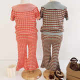 Knit Planet :: Flared Trousers Sea Pink/Orange