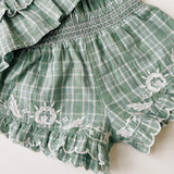 Lali Kids :: Summer Blossom Set Garden Plaid With Embroidery