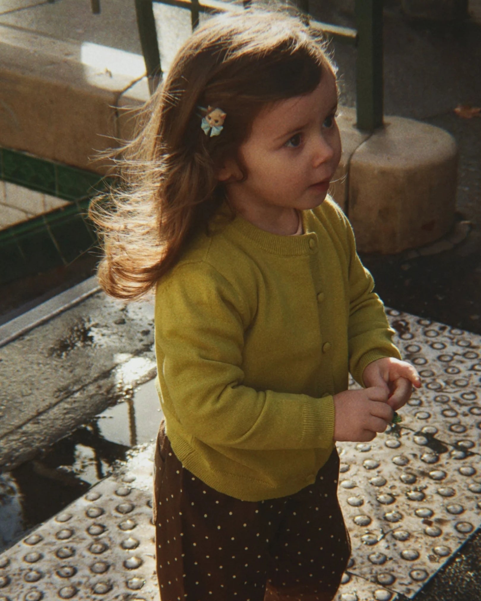 Konges Sløjd Cathy Cardigan Leek Green - kids knit cardigan, view 4
