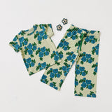 Mini Rodini :: Blue Roses Aop Trousers Green