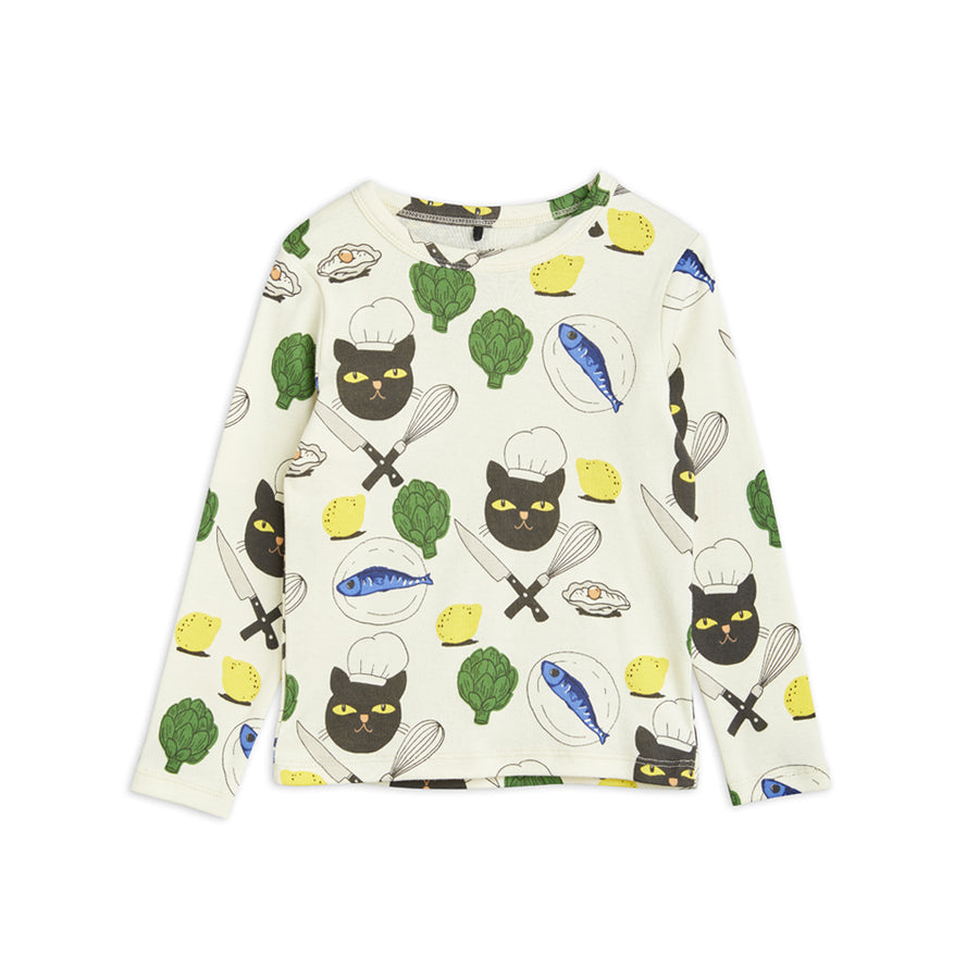 Mini Rodini :: Chef Cat Aop Ls Tee  Multi