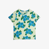 Mini Rodini :: Blue Roses Aop Ss Tee Green