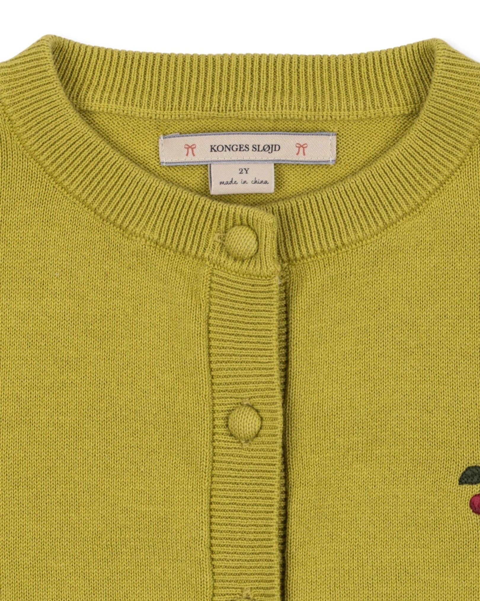 Konges Sløjd Cathy Cardigan Leek Green - kids knit cardigan, view 7