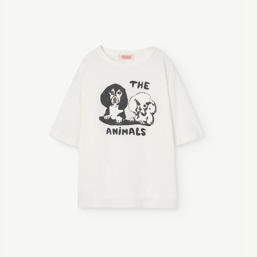 The Animals Observatory :: Rooster Oversize Kids T-Shirt White Dogs