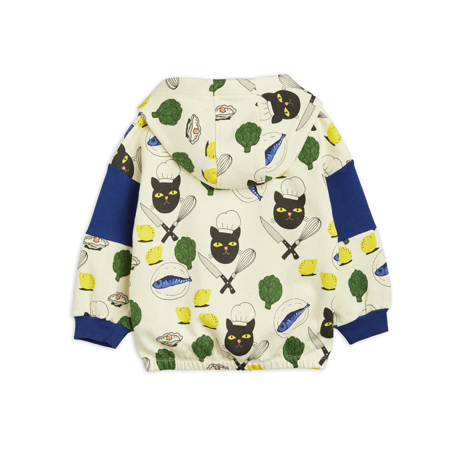 Mini Rodini :: Chef Cat Aop Hoodie Multi