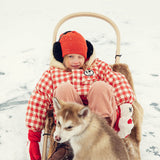 Mini Rodini -  Ritzratz Patch Gingham Aop Heavy Puffer Red