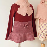 Iver and Isla:: Lace-Edge Keyhole Scarf Blush