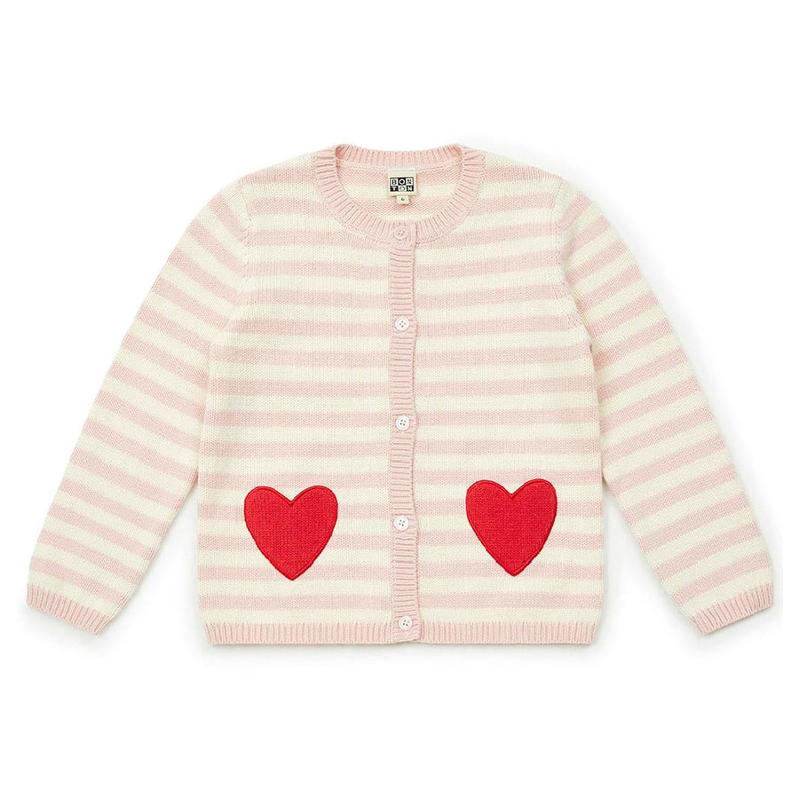 Bonton :: Cardigan Madeleine Rayure Rose