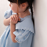 Mes Kids Des Fleurs :: Navy Collar Dress Blue