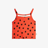 Mini Rodini :: Dots Aop Lace Tank Red