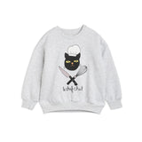 Mini Rodini :: Chef Cat Sp Sweatshirt Grey Melange