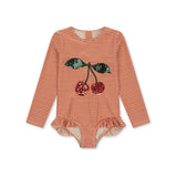 Konges Sloejd :: Jade Ls Swimsuit Glitter Stripe