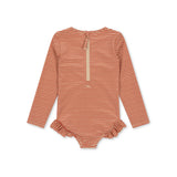 Konges Sloejd :: Jade Ls Swimsuit Glitter Stripe