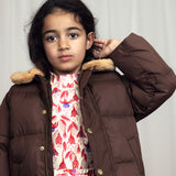 Mini Rodini :: Dog Embelished Puffer Jacket Brown