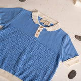 Birinit Petit :: Blue Short Sleeve Biri Sweater