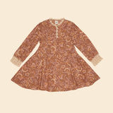 Apolina -  Gloria Dress Woodland Floral Hazel