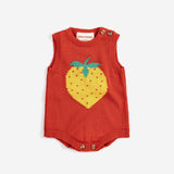 [Coming Soon] Bobo Choses :: Pixel Strawberry Knitted Romper-Baby